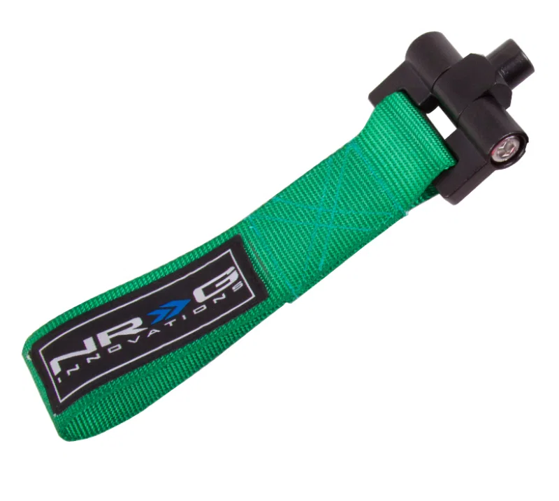 NRG TOW-207GN, Bolt-In Tow Strap Green - Subaru WRX / STi 02-07 (5000lb. Limit)