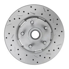 Power Front Kit with Drilled Rotors and Black Powder Coated Calipers image 2