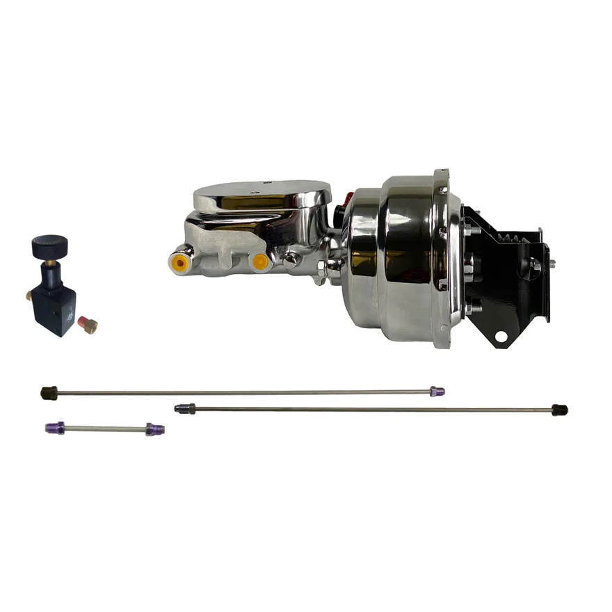 Leed Brakes PBKT2003-1C, Power Hydraulic Kit with brake lines and adjustable proportioning valve (Chrome)