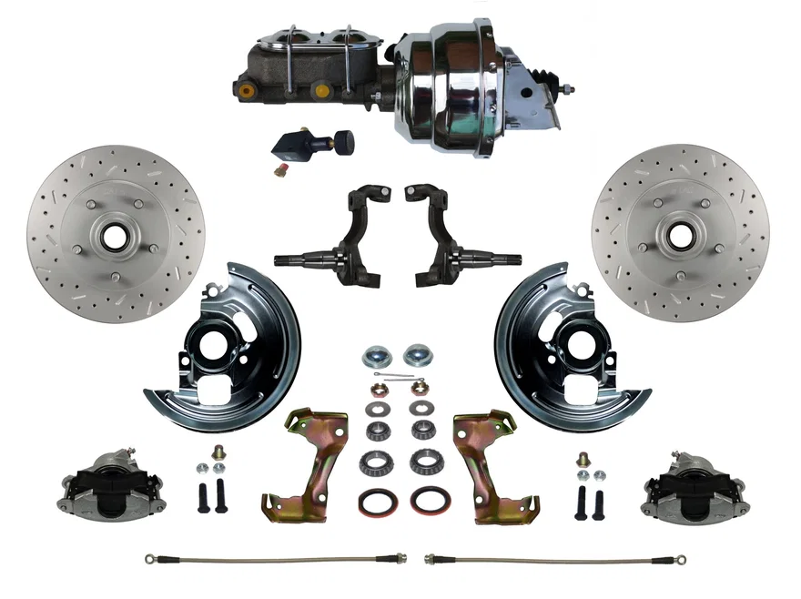 Power Front Kit with Drilled Rotors and Zinc Plated Calipers