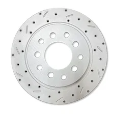 Rear Disc Brake Kit  with Drilled Rotors and Red Powder Coated Calipers image 6