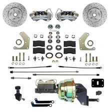 Power Front Kit with Drilled Rotors and Zinc Plated Calipers image 1