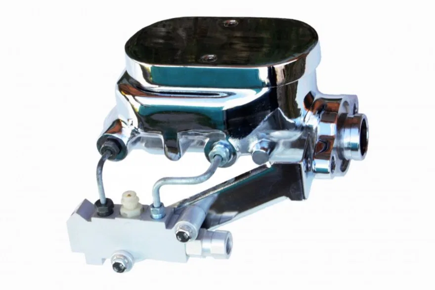 Manual Hydraulic Kit with pre-bent lines and disc/disc valve (Chrome)