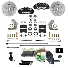 Power Front Kit with Drilled Rotors and Black Powder Coated Calipers image 1