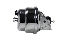 7 inch dual power booster, 1-1/8 inch bore master adjustable valve (Chrome) image 3