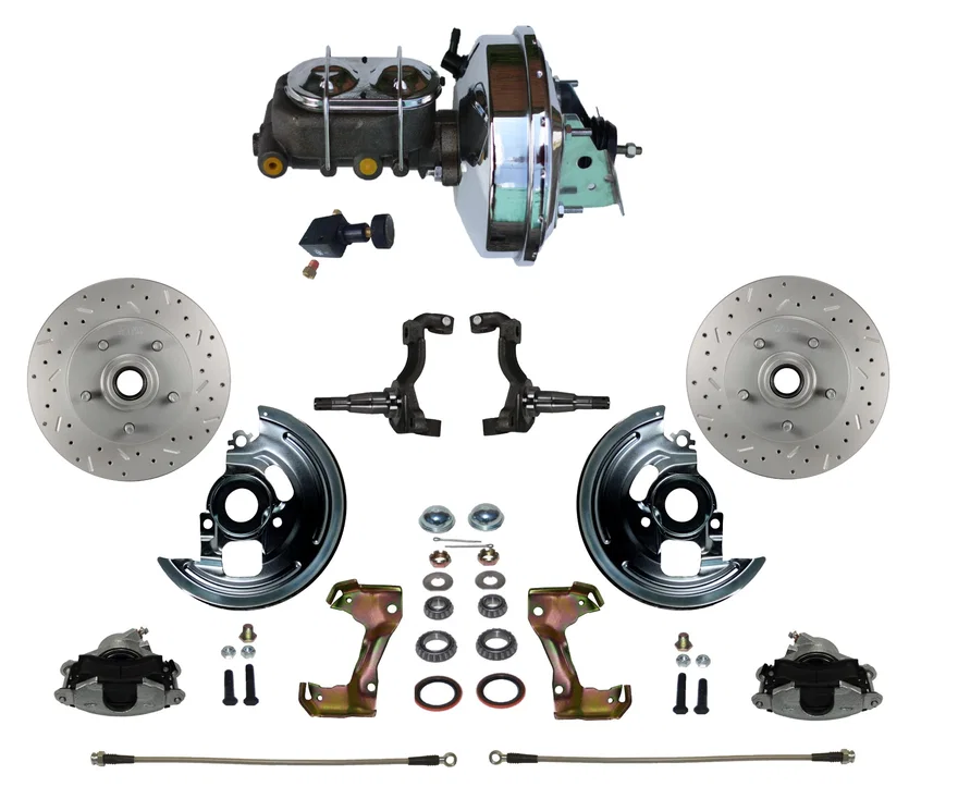 Power Front Kit with Drilled Rotors and Zinc Plated Calipers