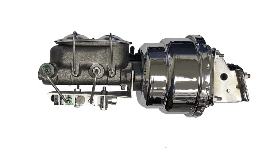 Leed Brakes PBKT1024, Power booster kit 7 inch dual booster 1-1/8 inch bore master disc/disc (Chrome)