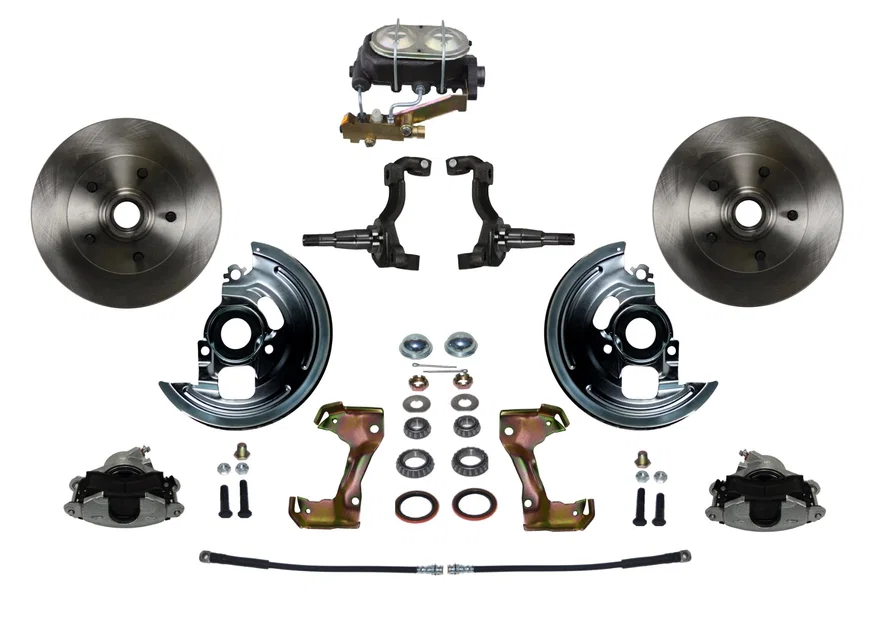 Manual Front Kit with Plain Rotors and Zinc Plated Calipers