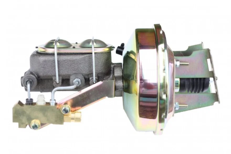 9 inch power booster, 1-1/8 inch bore master disc/drum (Zinc)