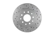 Rear Disc Brake Kit  with Drilled Rotors and Black Powder Coated Calipers image 3