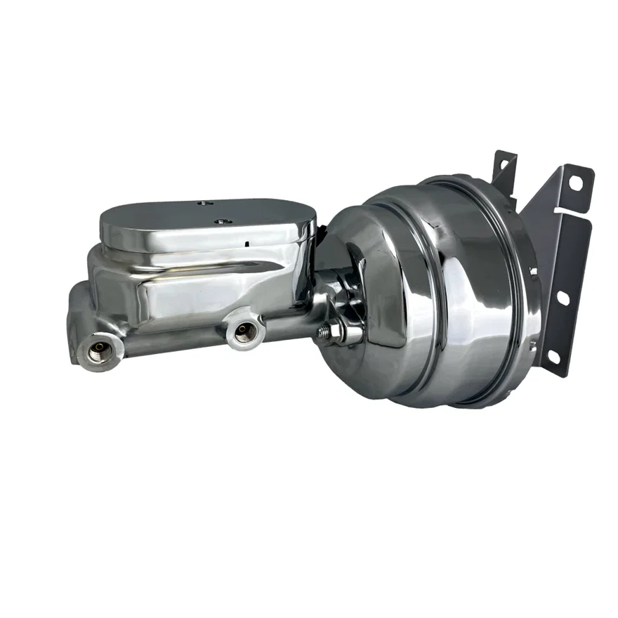 Leed Brakes PBKT6012, Power booster kit 8 inch dual booster 1-1/8 inch flat top (Chrome)