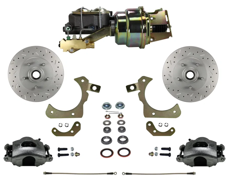 Power Front Kit with Drilled Rotors and Zinc Plated Calipers for Chevrolet