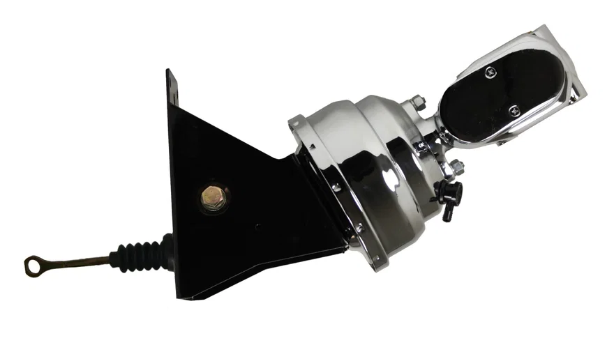 Leed Brakes B9F, 8 inch dual power booster, 1 inch bore master (Chrome) for Ford Bronco