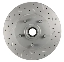 Spindle Kit with Drilled Rotors and Red Powder Coated Calipers image 5