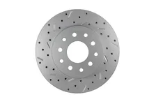 Rear Disc Brake Kit  with Drilled Rotors and Red Powder Coated Calipers image 6