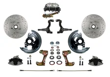 Manual Front Kit with Drilled Rotors and Zinc Plated Calipers image 1