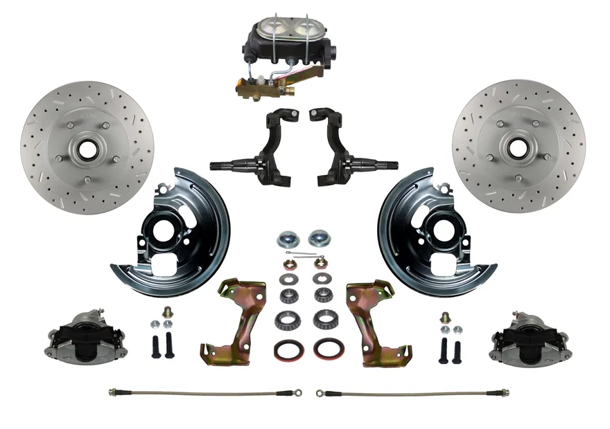 Manual Front Kit with Drilled Rotors and Zinc Plated Calipers
