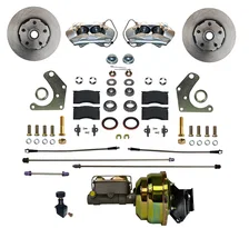 Power Front Kit with Plain Rotors and Zinc Plated Calipers image 1