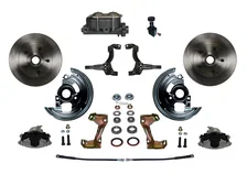 Manual Front Kit with Plain Rotors and Zinc Plated Calipers for Chevrolet Chevy II image 1