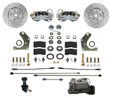 Power Front Kit with Drilled Rotors and Zinc Plated Calipers image 1