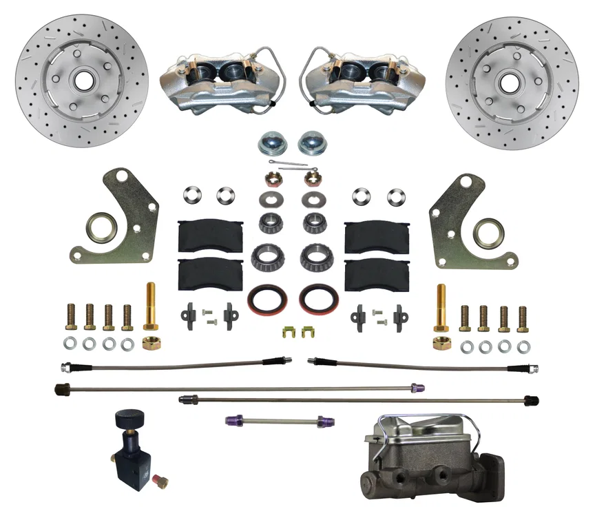 Power Front Kit with Drilled Rotors and Zinc Plated Calipers
