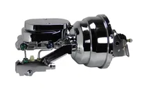 8 inch dual power booster, 1-1/8 inch bore flat top master disc/disc (Chrome) image 2