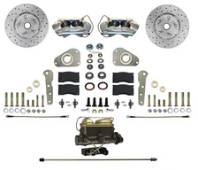 Manual Front Kit with Drilled Rotors and Zinc Plated Calipers image 1