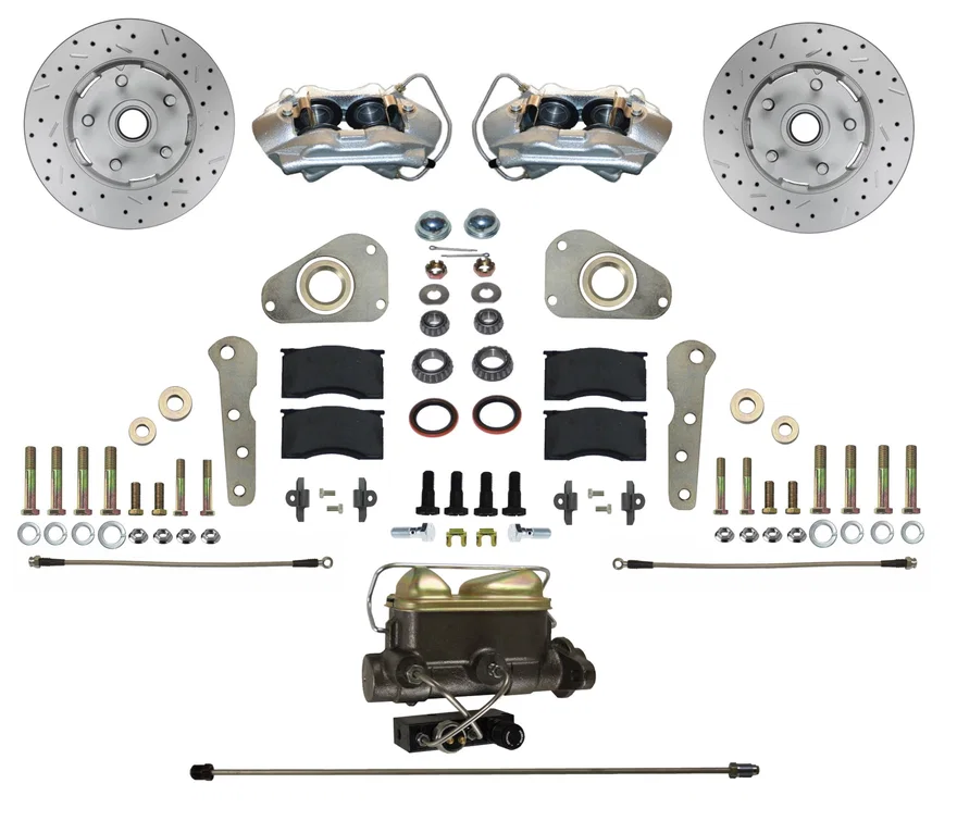 Manual Front Kit with Drilled Rotors and Zinc Plated Calipers