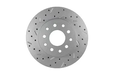 Rear Disc Brake Kit  with Drilled Rotors and Black Powder Coated Calipers image 6