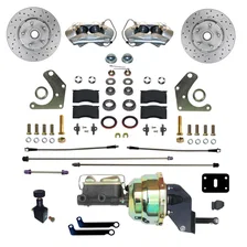 Power Front Kit with Drilled Rotors and Zinc Plated Calipers image 1