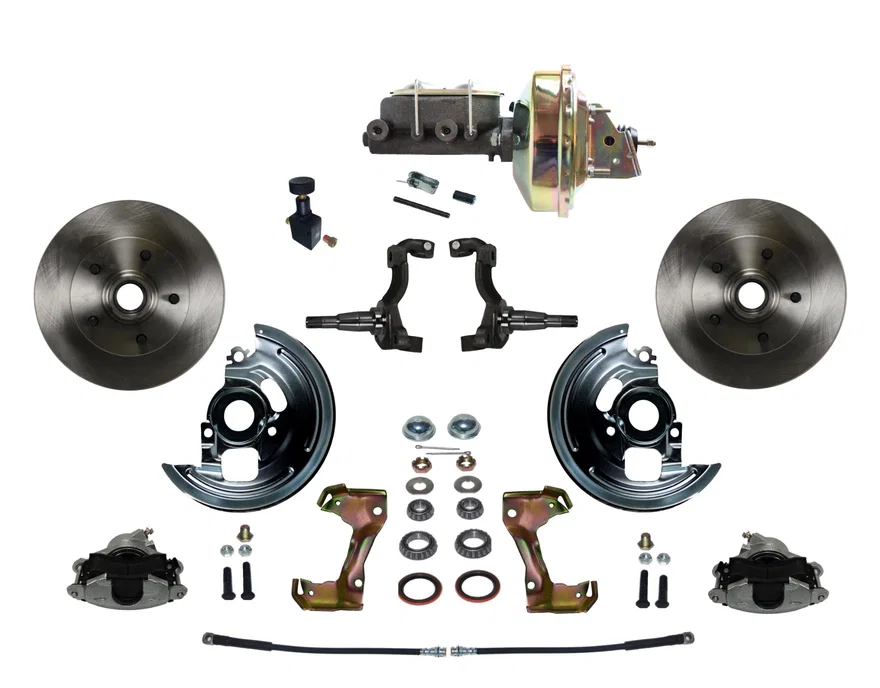 Power Front Kit with Plain Rotors and Zinc Plated Calipers