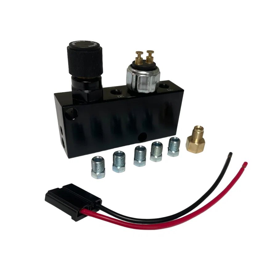 Combination block with adjustable proportioning valve