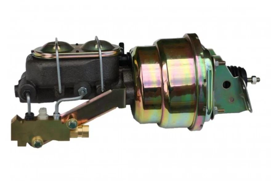 7 inch dual power booster, 1-1/8 inch bore master disc/drum (Zinc)