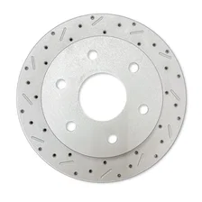 Rear Disc Brake Kit  with Drilled Rotors and Black Powder Coated Calipers image 6