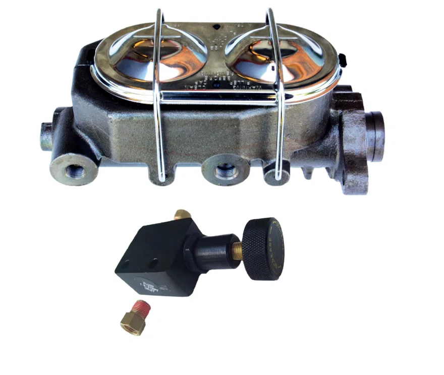 Hydraulic Kit Chrome Top Master Cylinder Adjustable Porportioning Valve