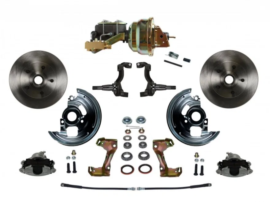 Power Front Kit with Plain Rotors and Zinc Plated Calipers