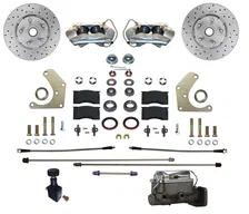 Power Front Kit with Drilled Rotors and Zinc Plated Calipers image 1