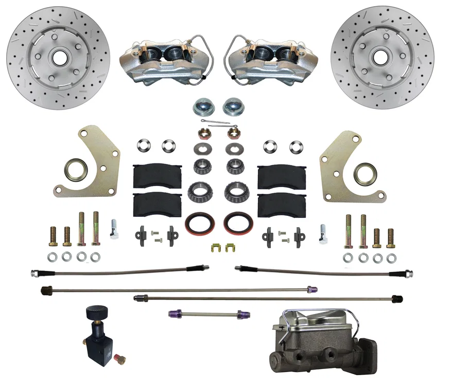 Power Front Kit with Drilled Rotors and Zinc Plated Calipers