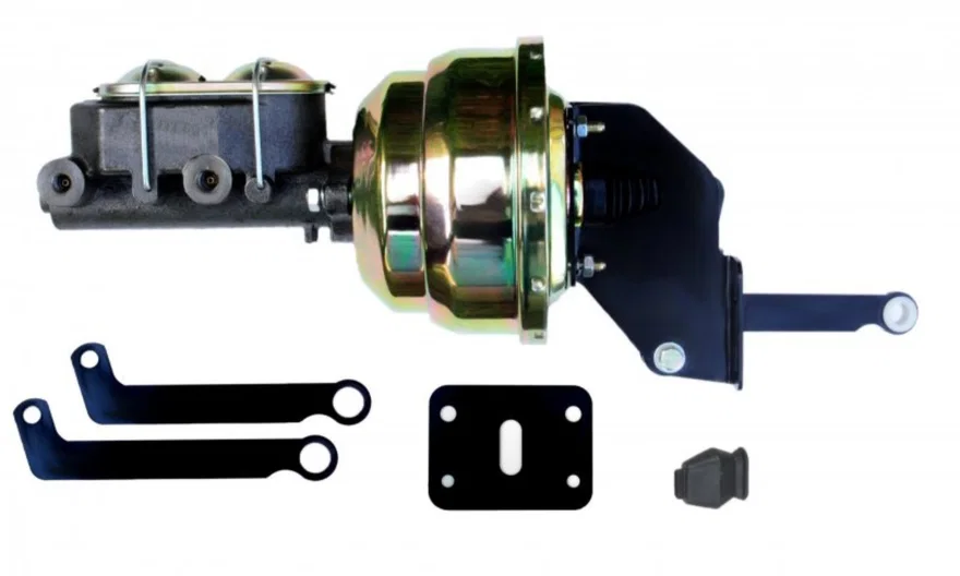 Leed Brakes A81, 8 inch dual power booster, 1-1/8 inch bore master (Zinc)