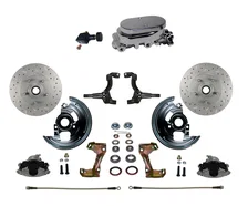 Manual Front Kit with Drilled Rotors and Zinc Plated Calipers for Chevrolet Chevy II image 1