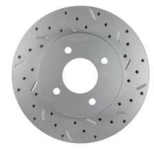Rear Disc Brake Kit  with Drilled Rotors and Red Powder Coated Calipers for Ford Mustang image 5