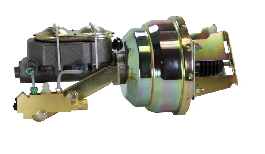 8 inch dual power booster, 1-1/8 inch bore master disc/drum (Zinc) for Chevrolet