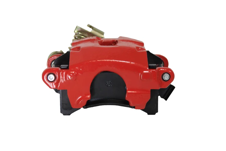 Rear Disc Brake Caliper with Parking Brake Red Powder Coated RH for Cadillac