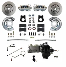 Power Front Kit with Plain Rotors and Zinc Plated Calipers image 1