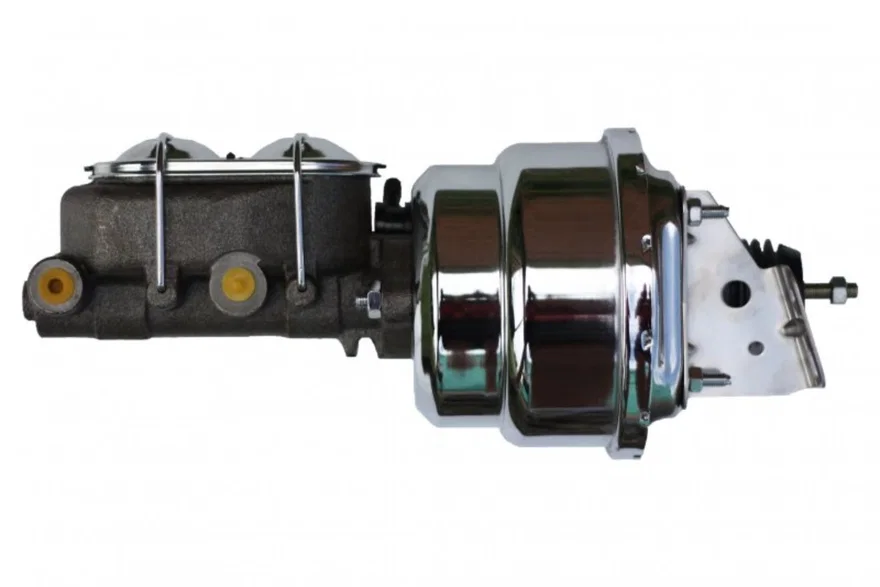 Leed Brakes PBKT1027, Power booster kit 7 inch dual booster 1 inch bore master (Chrome)