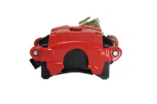 Rear Disc Brake Kit  with Drilled Rotors and Red Powder Coated Calipers image 4