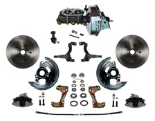 Power Front Kit with Plain Rotors and Zinc Plated Calipers image 1