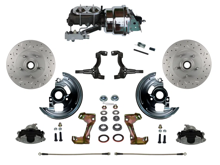 Power Front Kit with Drilled Rotors and Zinc Plated Calipers