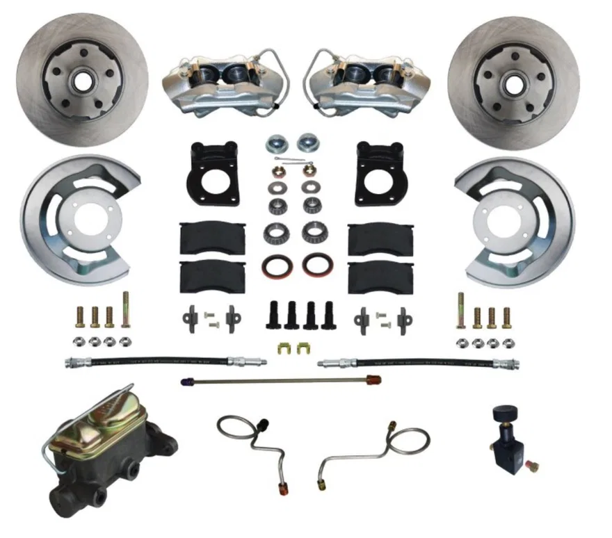 Manual Front Kit with Plain Rotors and Zinc Plated Calipers
