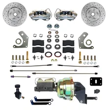 Power Front Kit with Drilled Rotors and Zinc Plated Calipers image 1